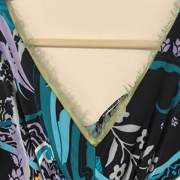 ELIE TAHARI viscose floral dress. Size 8 - Picture 2 of 6